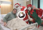 Santa pays a visit to the Children's Ward