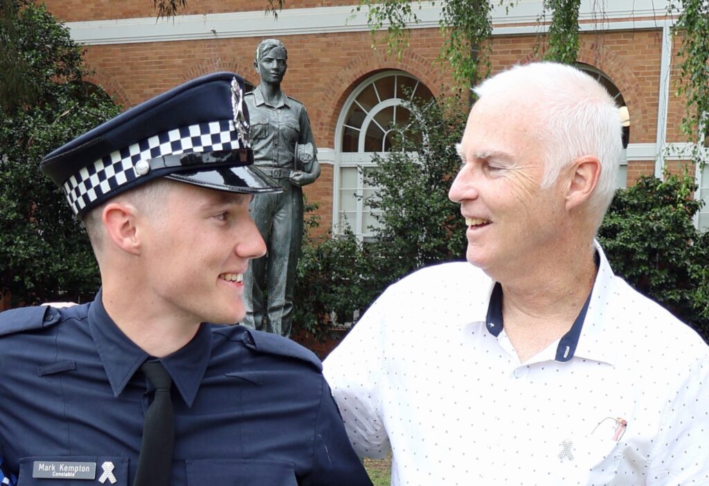 Mark Kempton with dad Paul Kempton Image: Supplied by the Kempton Family